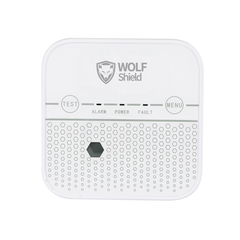 Wolf Shield Carbon Monoxide Detector 10 Year Sealed Battery |Portable Alarm|No display screen（white)