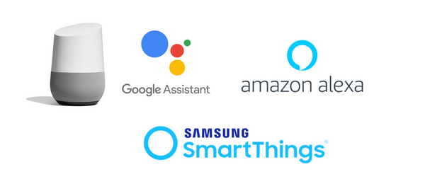 google assistant, amazon alexa, smartthings