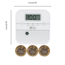 Wolf Shield Carbon Monoxide Detector 10 Year Sealed Battery |Portable Alarm|EN50291:2018 |CO Digital Display (1-Free Standing Bracket White)