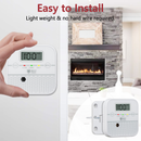 Wolf Shield Carbon Monoxide Detector 10 Year Sealed Battery |Portable Alarm|EN50291:2018 |CO Digital Display (1-Free Standing Bracket White)