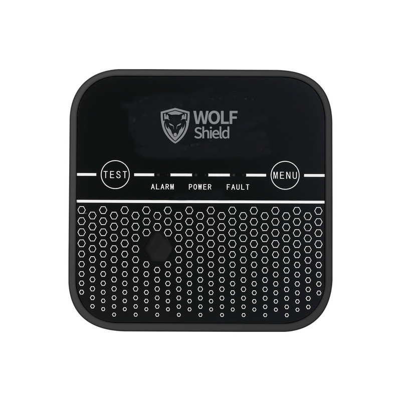 Wolf Shield Carbon Monoxide Detector 10 Year Sealed Battery |Portable Alarm|No display screen（black)