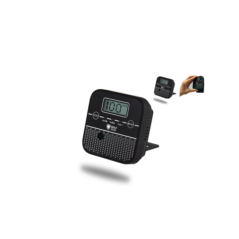 WOLF SHIELD Koolmonoxidedetector CO-alarmbatterij verzegelde 10 jaar levensduur draagbare mini CO-detector met digitale display test stiltefunctie WOLF SHIELD Koolmonoxidedetector CO-alarmbatterij verzegelde 10 jaar levensduur draagbare mini CO-detector met digitale display test stiltefunctie